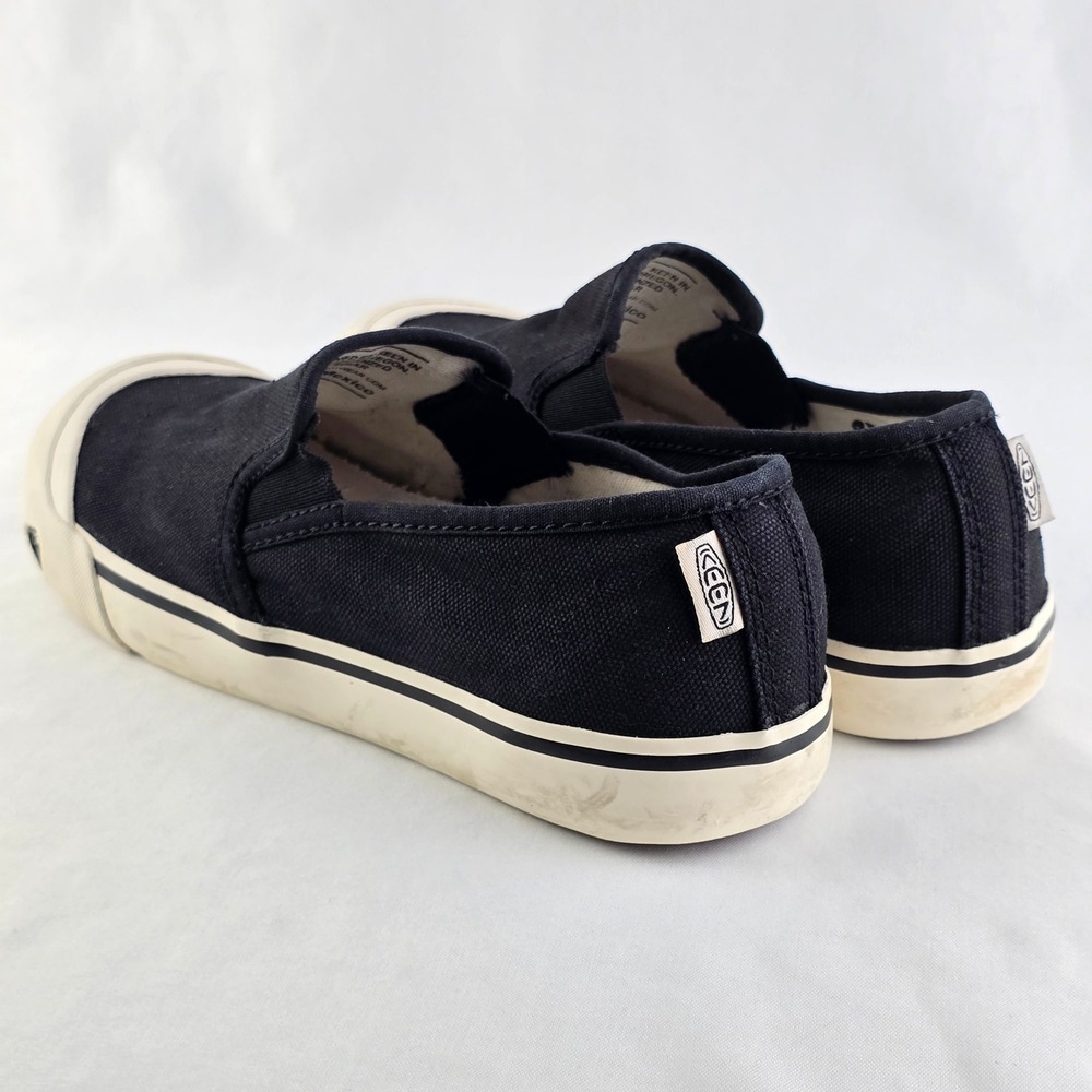 KEEN Men's Black Canvas Slip On Sneakers Reinforced Toe 8 - Picture 13 of 16